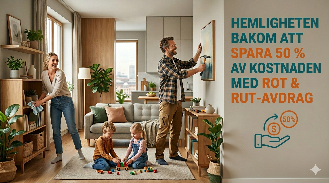 Spara upp till 50 % med ROT- och RUT-avdrag